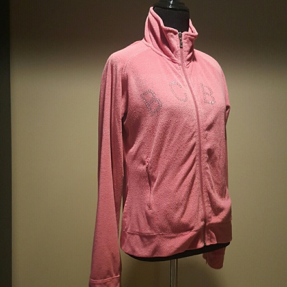BCBG Pink Tracker Zipper Jacket PL - Picture 3 of 7